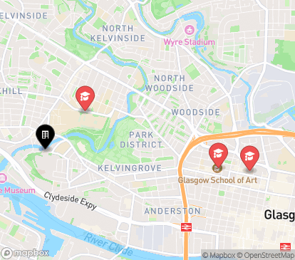 Closest campuses from Kaplan Living Glasgow - Old Dumbarton Road