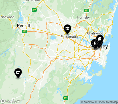 Closest campuses from The University of Sydney