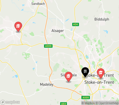 Closest campuses from Hassells Bridge Apartments