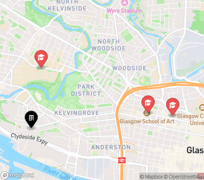 Closest campuses from Glasgow West End
