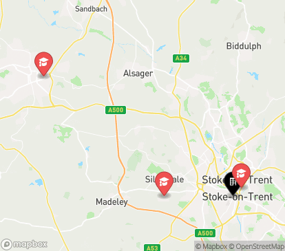 Closest campuses from Stoke Student Village - London House