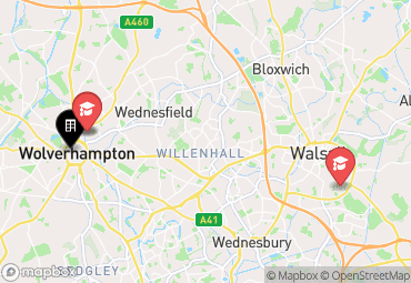 Closest campuses from Student Clubhouse - Wolverhampton