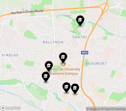 Closest campuses from Dublin City University