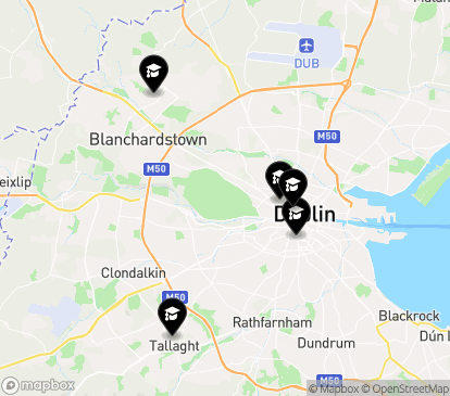 Closest campuses from Technological University Dublin