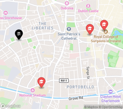 Closest campuses from Cork Street