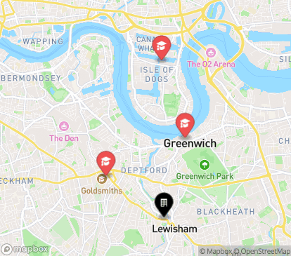 Closest campuses from Vita Student London - Lewisham Exchange