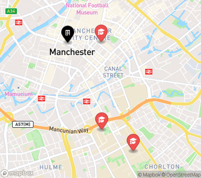 Closest campuses from Live Oasis Deansgate