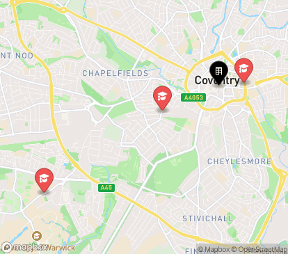 Closest campuses from Greyfriars House