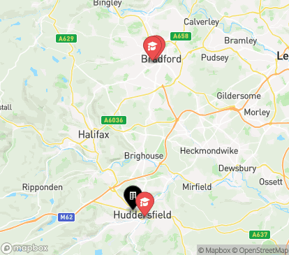 Closest campuses from The Vicarage, Highroyd House