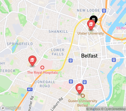 Closest campuses from LIV Student Belfast