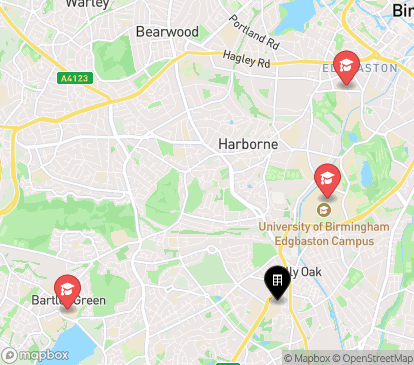 Closest campuses from Asbury House