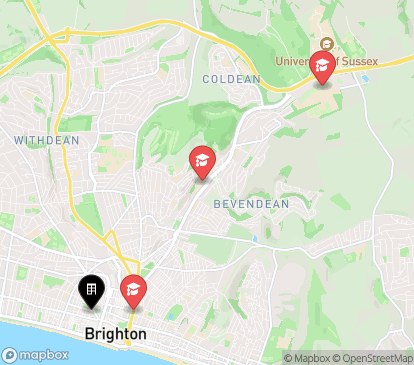 Closest campuses from Crown House - Brighton