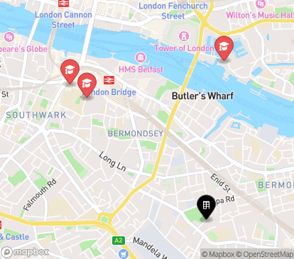 Closest campuses from Element Bermondsey