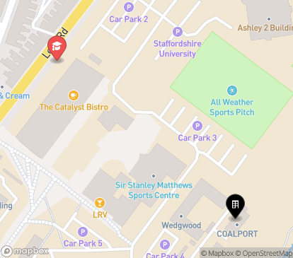 Closest campuses from Leek Road Halls - Coalport Premier Hall