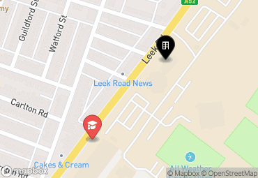 Closest campuses from Leek Road Halls - Royal Doulton Hall
