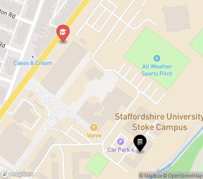 Closest campuses from Leek Road Halls - Spode Hall