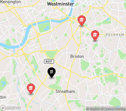 Closest campuses from Blain House