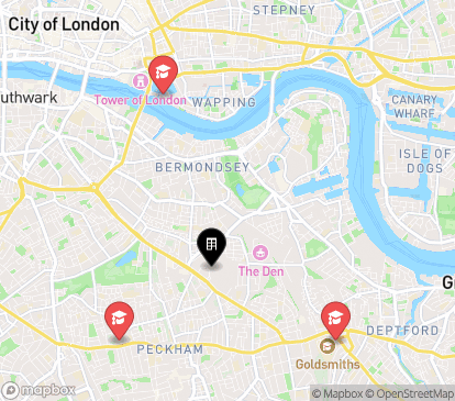 Closest campuses from YourTRIBE Southwark