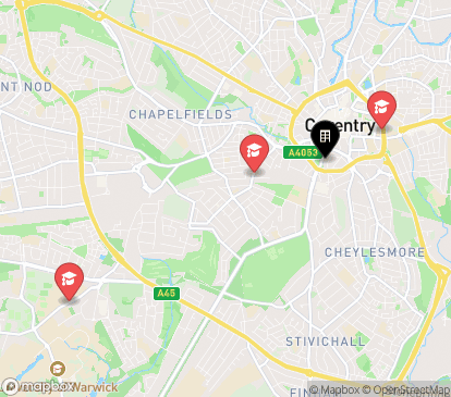 Closest campuses from Vita Student Coventry - Copper Towers