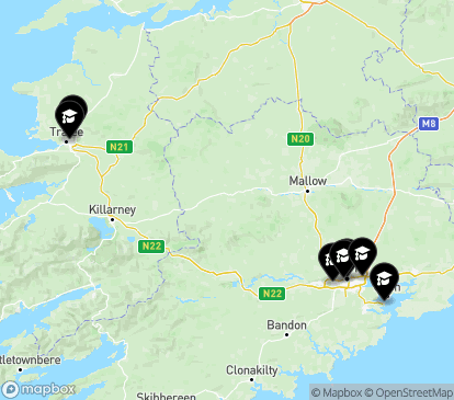 Closest campuses from Munster Technological University (MTU)