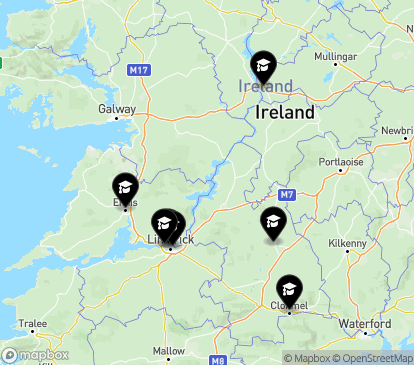 Closest campuses from Technological University of the Shannon