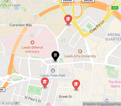 Closest campuses from 26 Great George Street