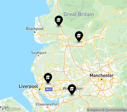 Closest campuses from Myerscough College