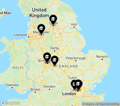 Closest campuses from Arden University