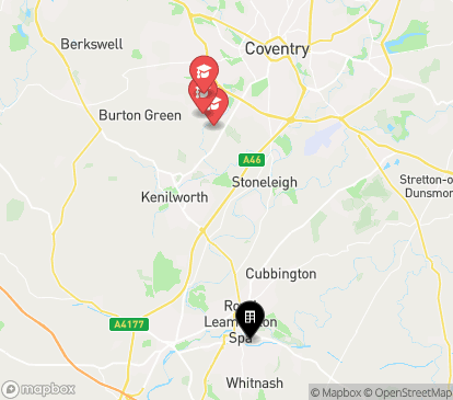 Closest campuses from Moss House and Moss Yard