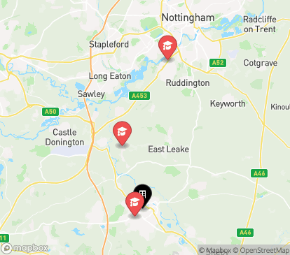 Closest campuses from Ashby Road