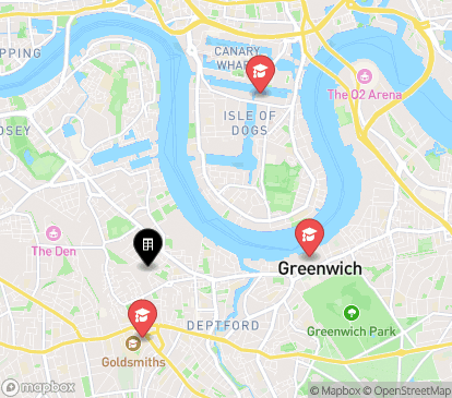 Closest campuses from YourTRIBE Deptford