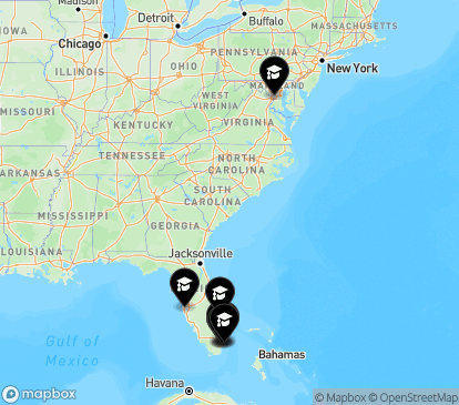 Closest campuses from Florida International University