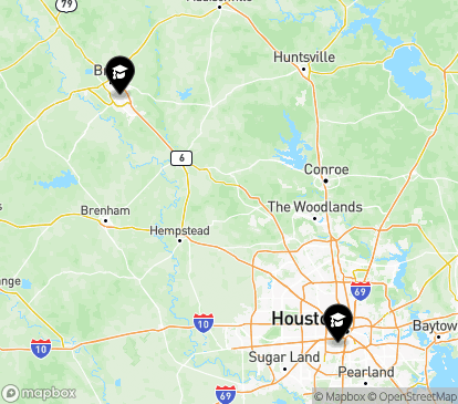 Closest campuses from Texas A&M University