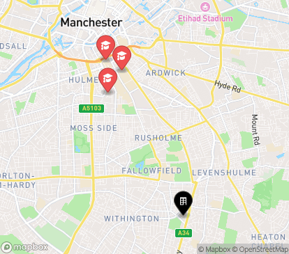 Closest campuses from 14 Aubrey Road