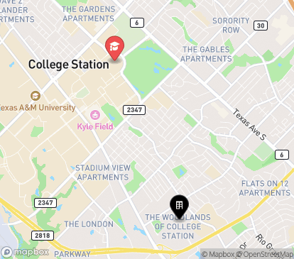 Closest campuses from Woodlands of College Station