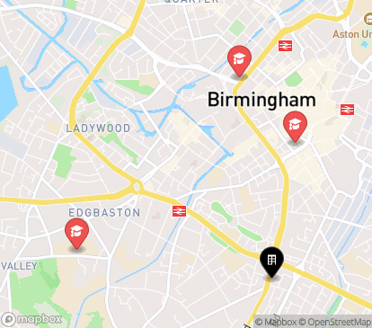Closest campuses from Fusion Birmingham